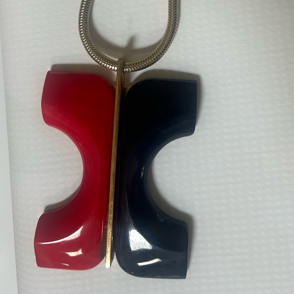Red and Black Pendant Necklace